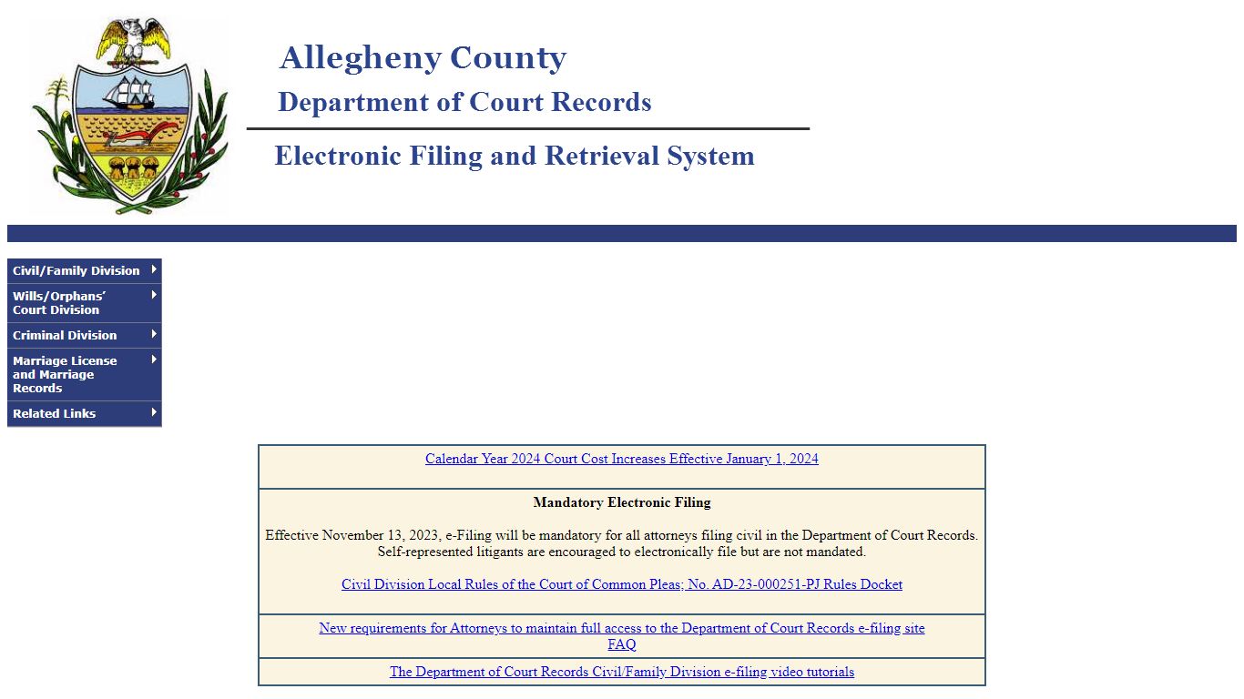 Allegheny County Department of Court Records